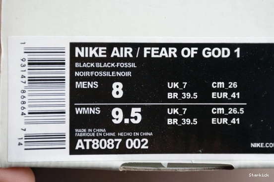 AIR GOD BLACK OF AT8087-002 NIKE FEAR 180 RAID 1015